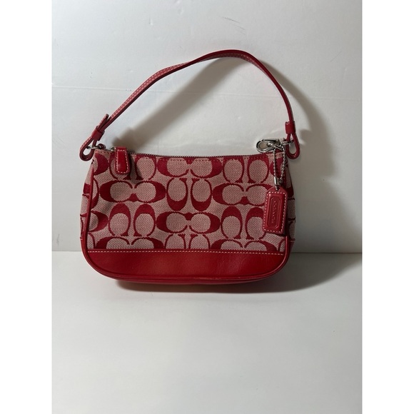 Coach Red Signature Shoulder Bag - Picture 1 of 13